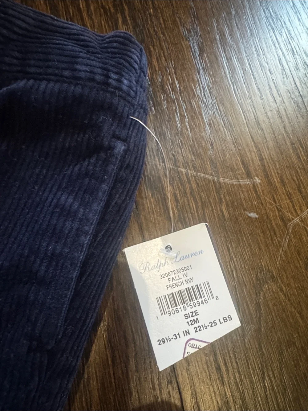 Boys polo Ralph Lauren Corduroy pants nwt blue